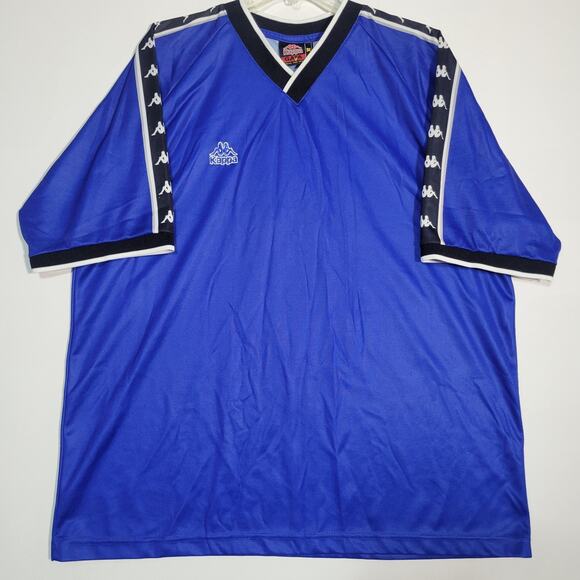 Vintage Kappa Gara Shirt Mens Size XL Blue Soccer Football Jersey Made In USA - Picture 1 of 12